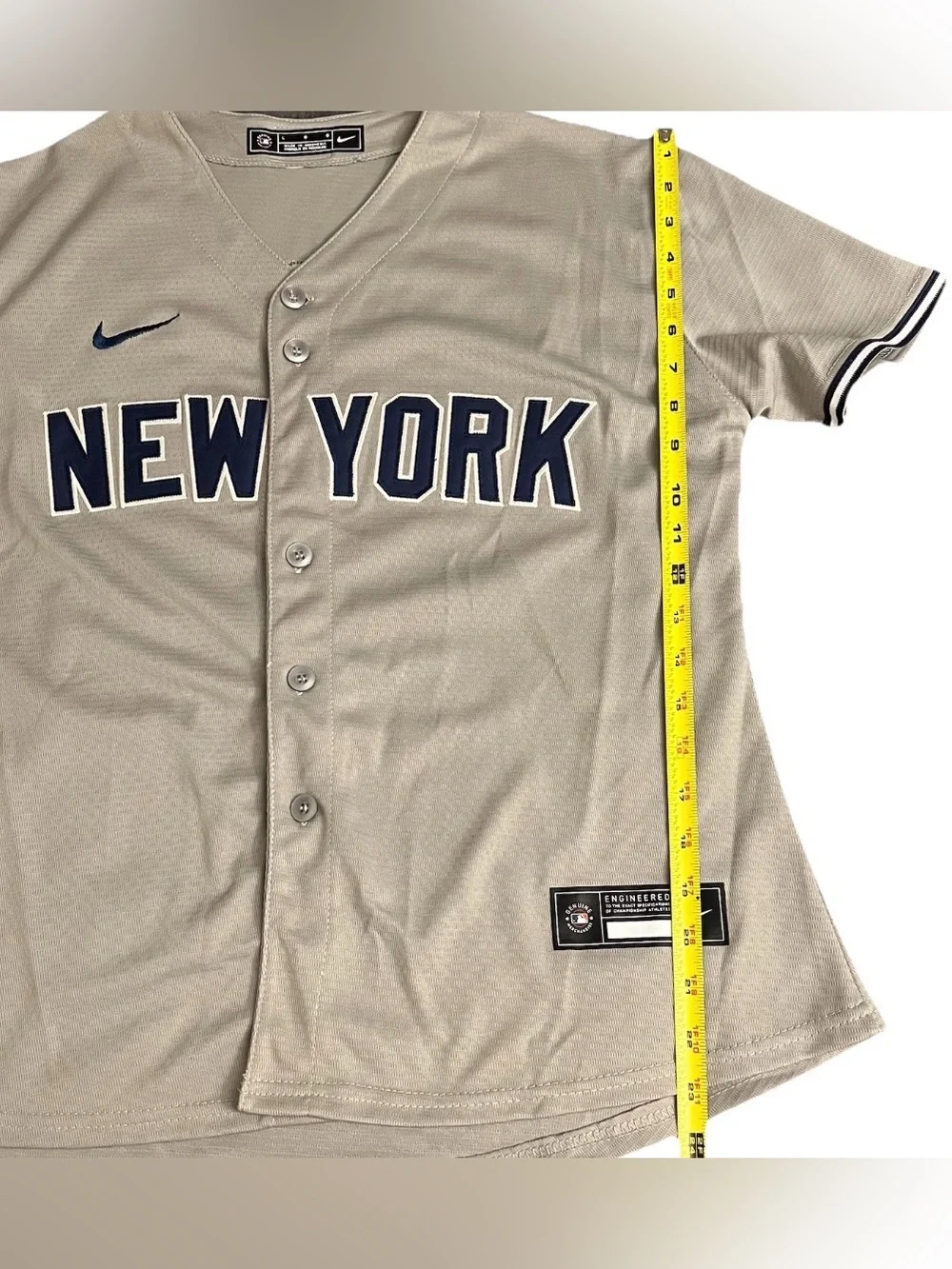Alex Verdugo Nike New York Yankees 24 Button Down Gray Jersey Size L - Picture 5 of 7